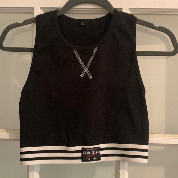 Adam selman designer crop workout streetwear top - medium - Picture 3 of 9